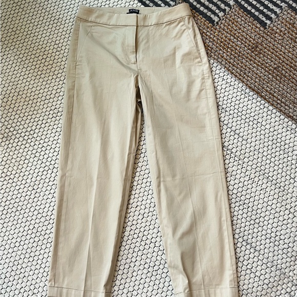 NWT J.Crew Petite Kate Cuffed Straight-Leg Pants – 6P – Light Tan - Picture 4 of 8